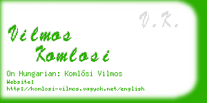 vilmos komlosi business card