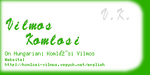 vilmos komlosi business card